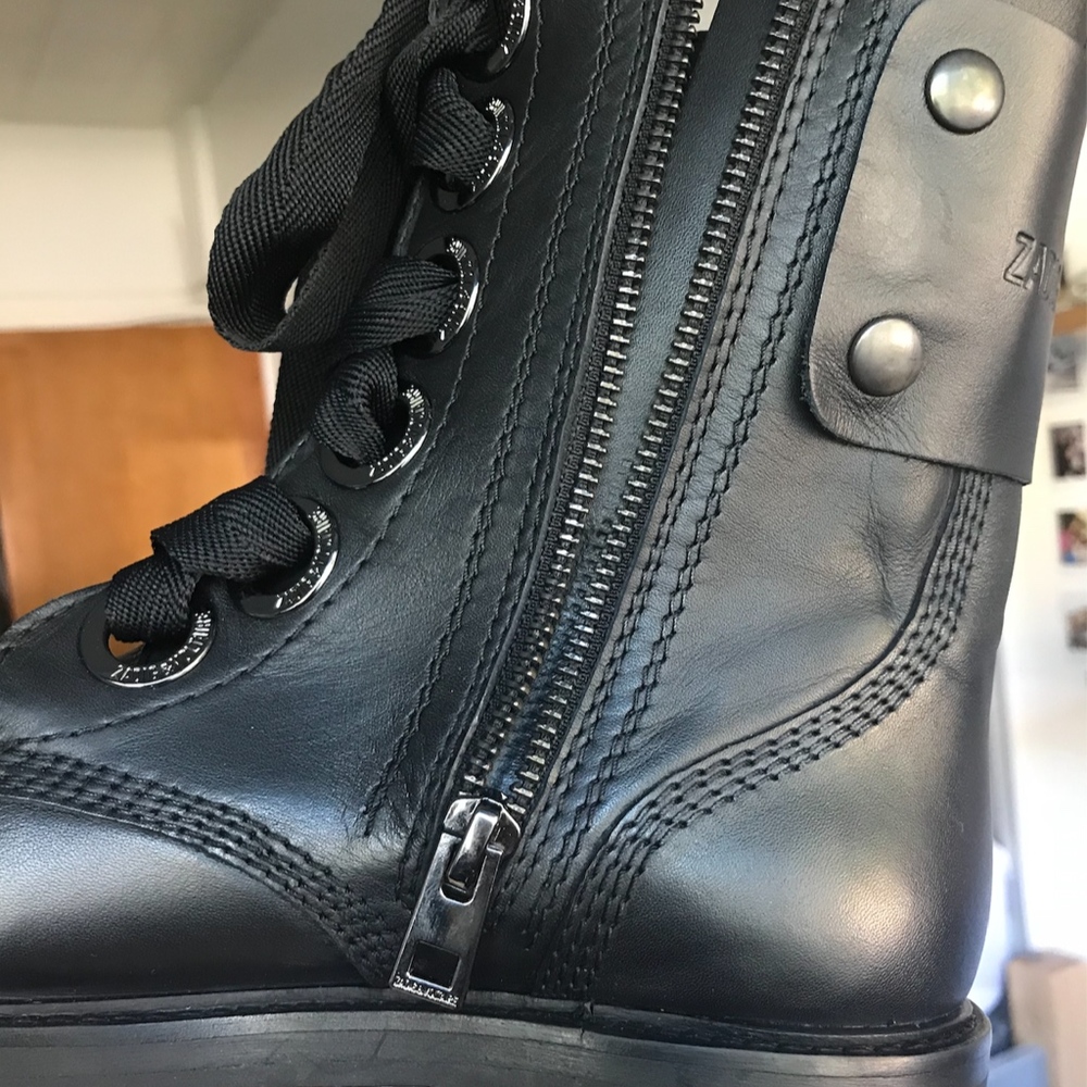 Zadig & Voltaire Joe leather combat Boots - Picture 2 of 5